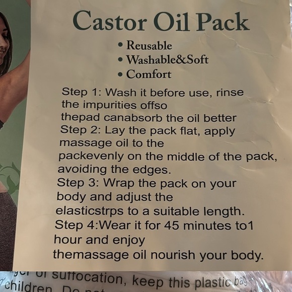 Castor Oil Tummy 3Pack White Black Beige Reusable Machine Wash Soft Comfortable - Picture 5 of 5